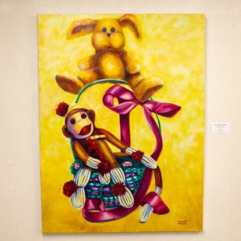 Sock Monkey Paintings at Circle Gallery