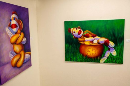 Sock Monkey Paintings By Shannon Grissom