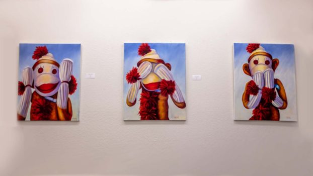 Sock Monkey Paintings By Shannon Grissom