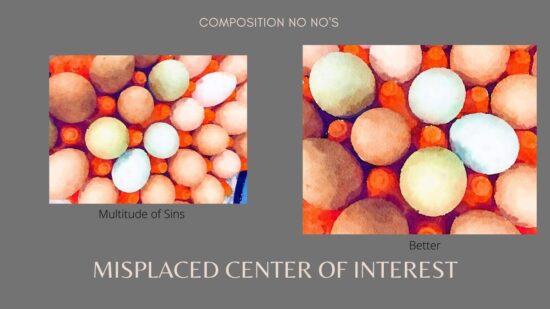 Center of Interest Graphic with eggs