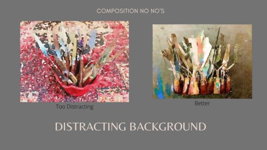 Distracting Background graphic with palette knives