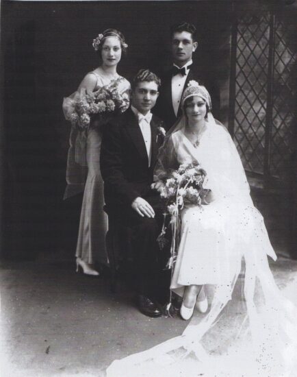 Teresa Martino, Frank Cordone, Charles Cordone, Pauline Cordone CHarles and Pauline Cordone Wedding Photo