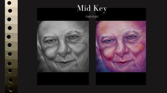 Man's Portrait using mid key value range