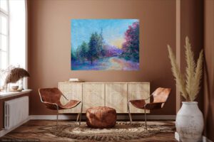 Painting in Living Room Setting