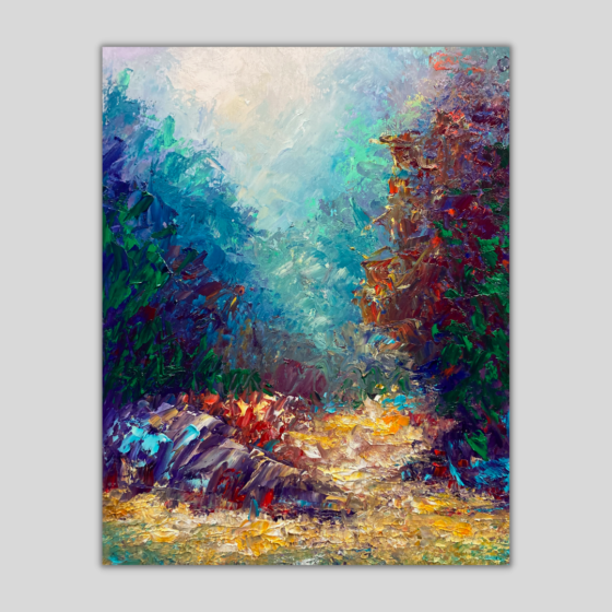 Colorful Abstract landscape painting