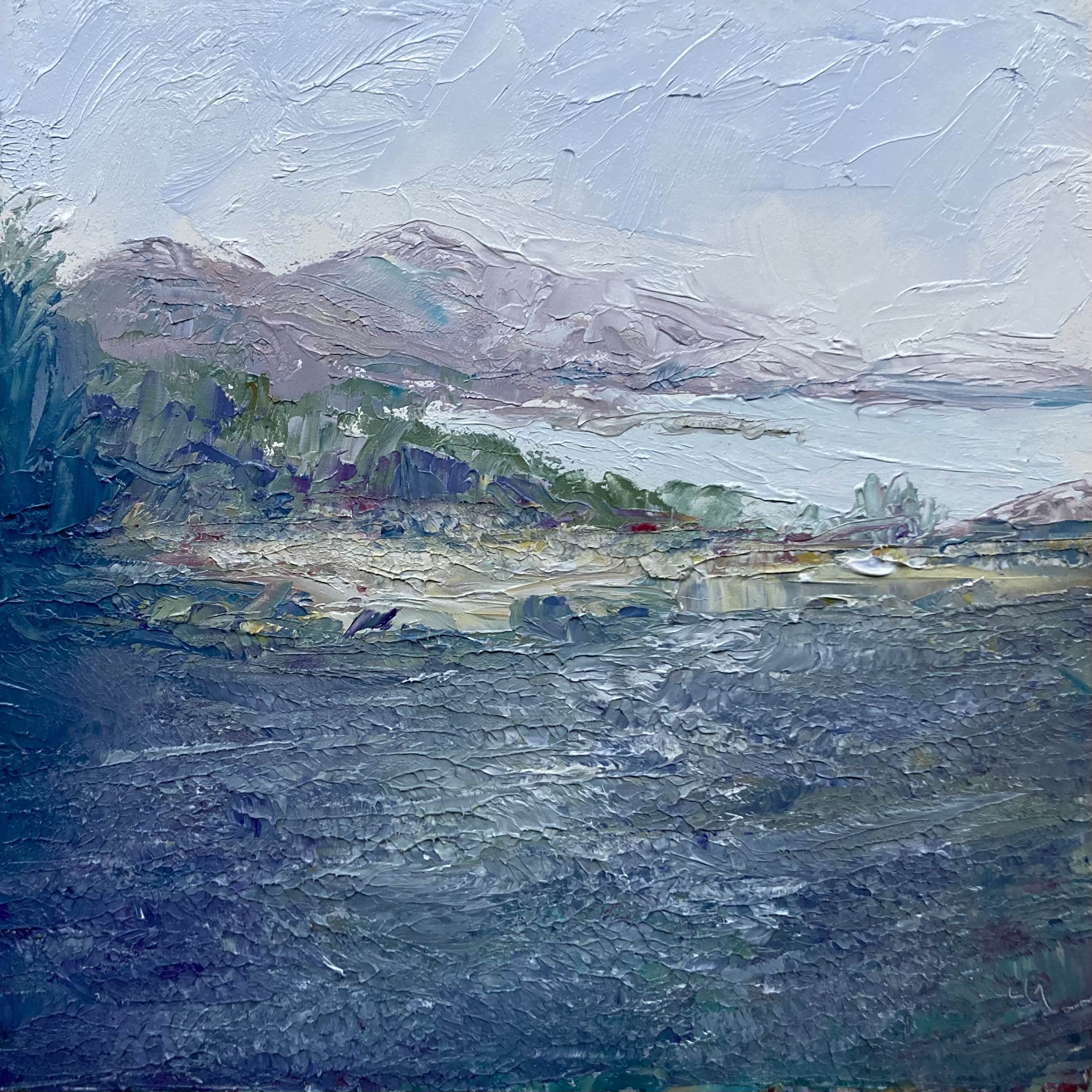 Light on the Horizon, Impressionistic Oil painting of Pacific Grove by Shannon Grissom
