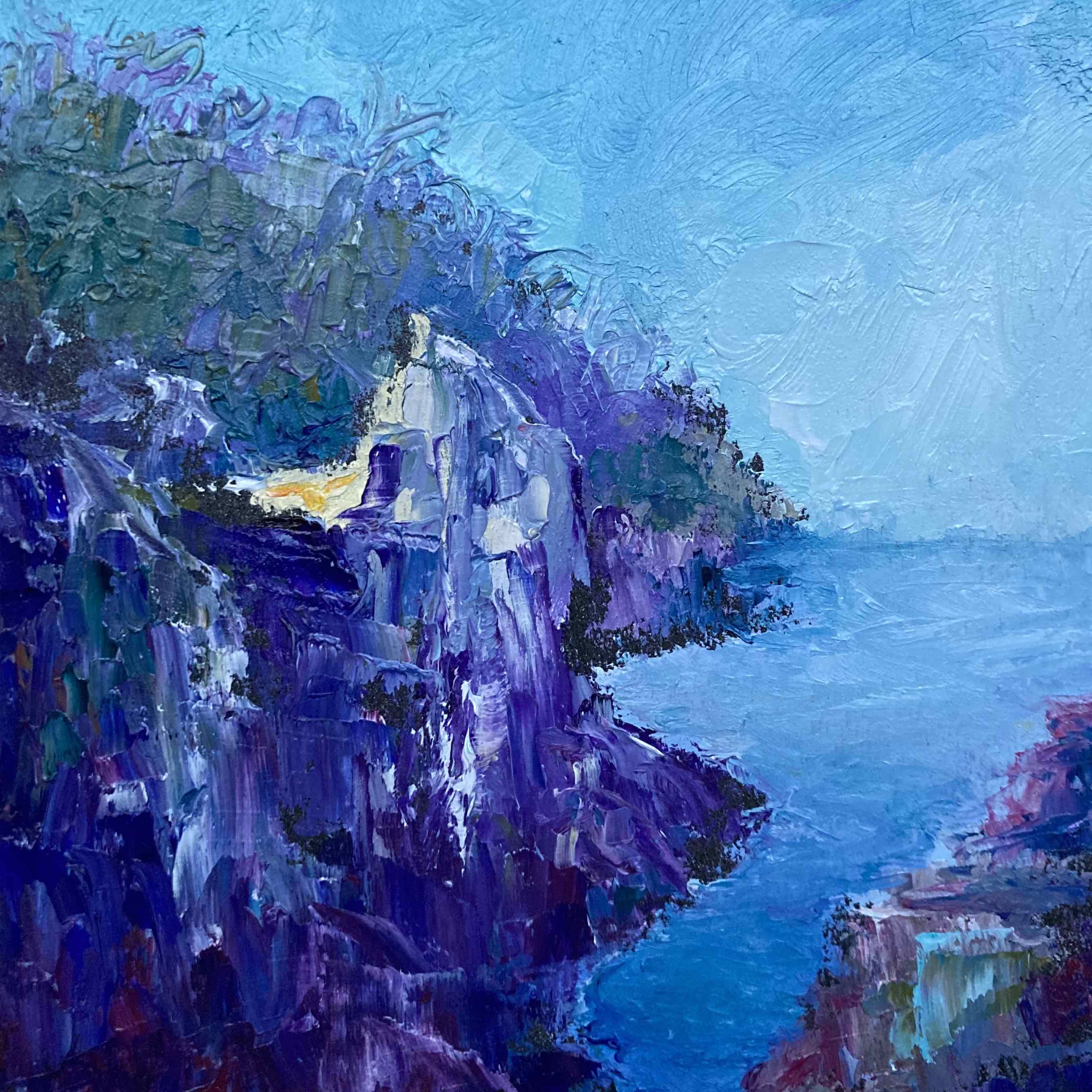 Rough Cut Impressionistic Painting of Pacific Grove by Shannon Grissom